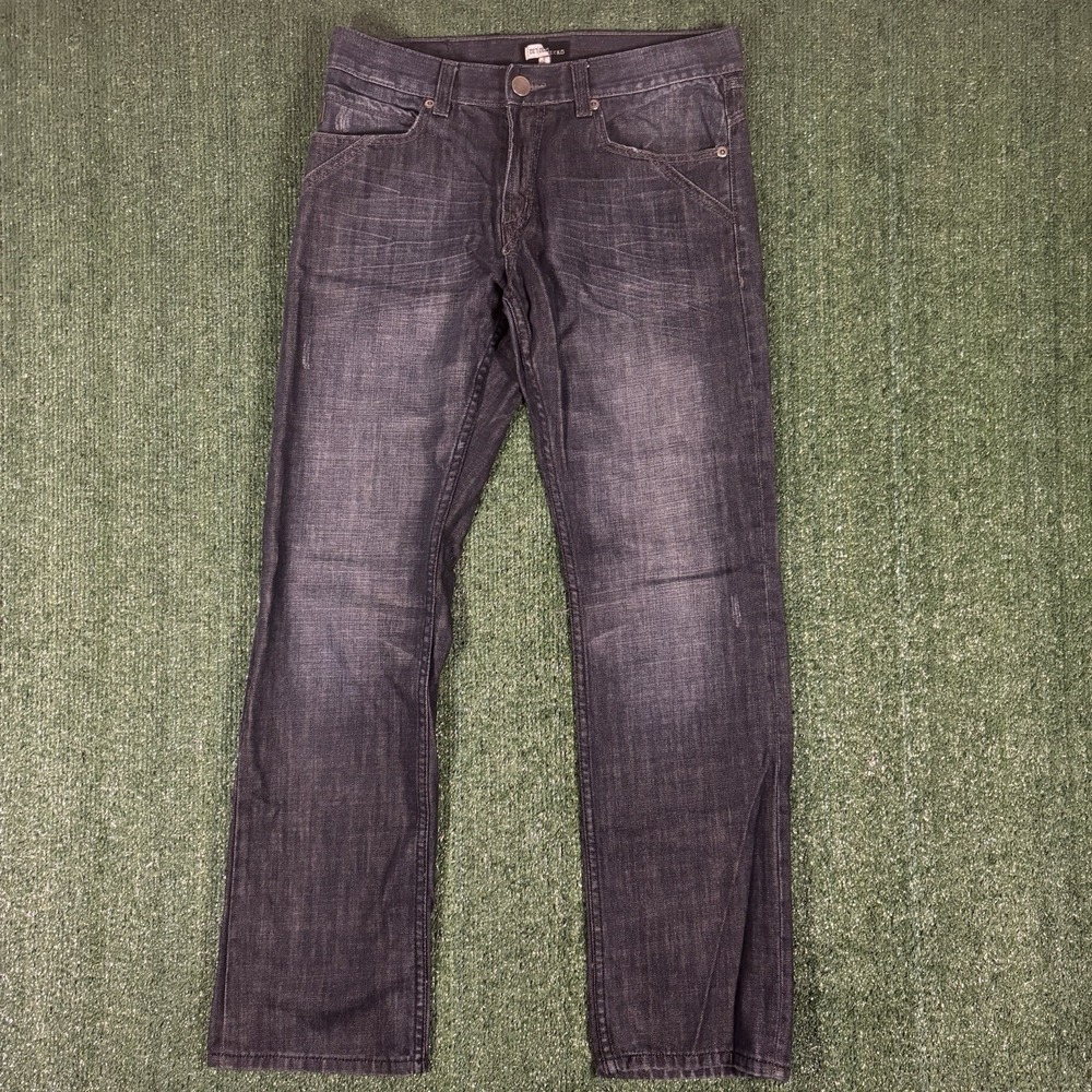 Marc Ecko Jeans Mens 32x32 Dark Wash Excellent Scissor Logo Straight Leg